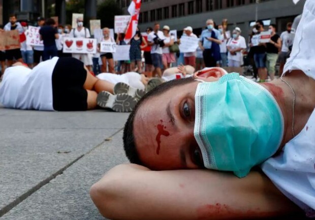 В Киеве снимают документалку про протесты в Беларуси для Netflix. Фото: RFI