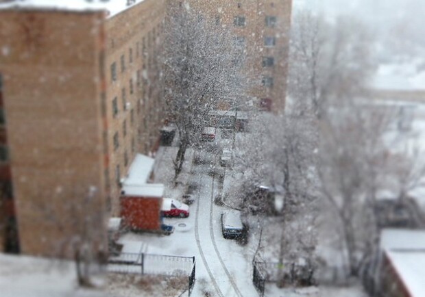 С первым снегом! Фото: lugansk.co.ua