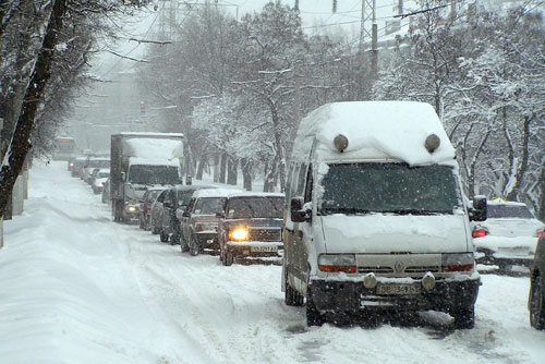 Снегопад в Луганске. Фото: eastkorr.net