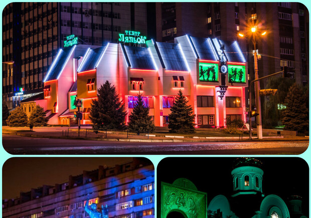 Новость - Транспорт и инфраструктура - Иллюминация в Луганске: красивые места для ночных прогулок