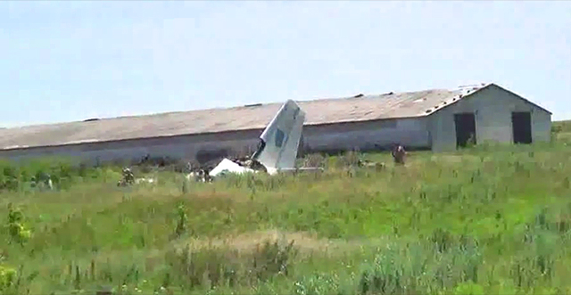 Самолет сбили вблизи границы с Россией. Фото: кадр видео